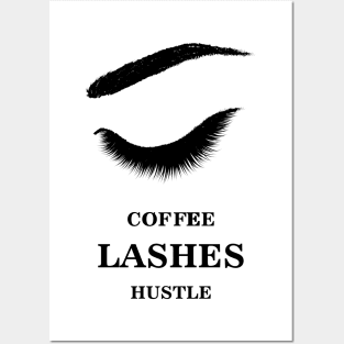 Cofee and lashes Posters and Art